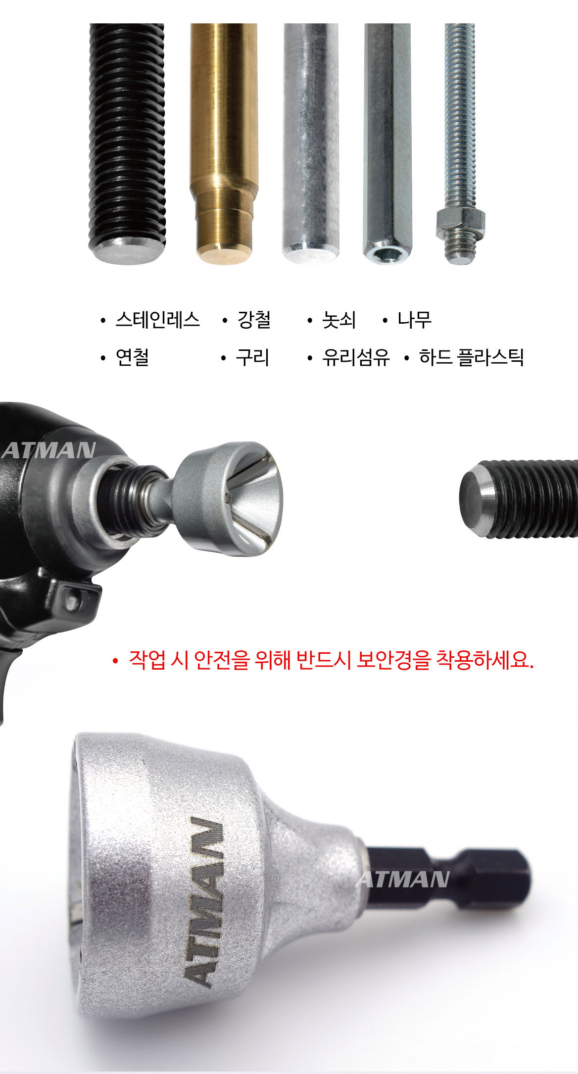 ATMAN (Ʈ) è۸  Ʈ ȯ  Ʈġ Ʈġ HSS ̽ (3mm ~ 19mm) AT-0319
